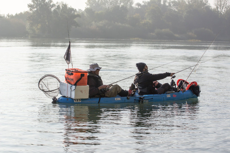 Pêche en kayak sur la Saône