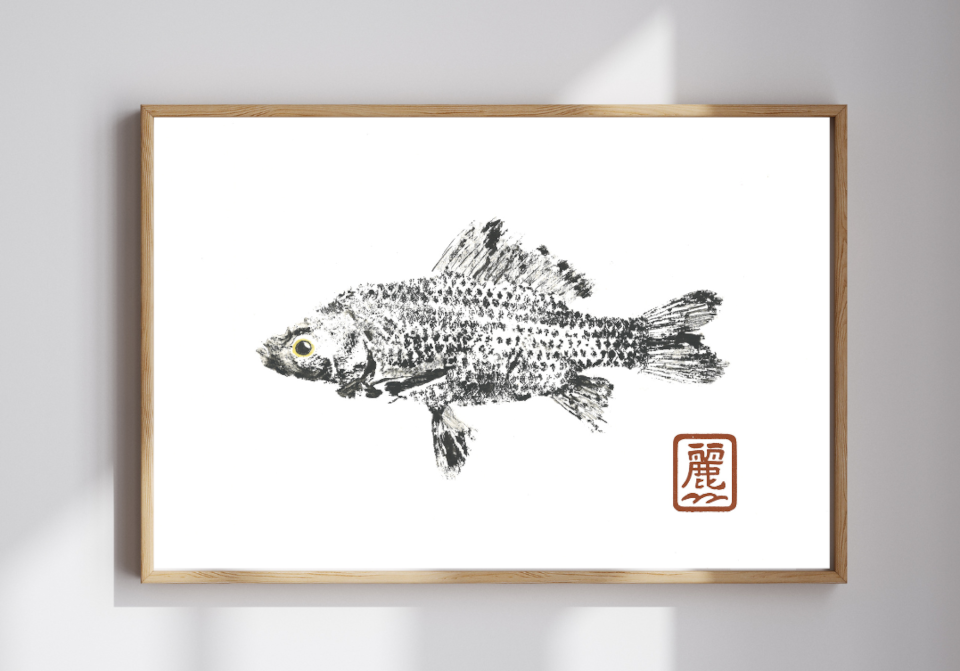 gyotaku de carassin gyotaku de carassin