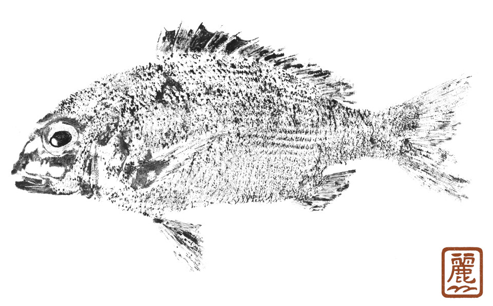 Gyotaku de pagre Gyotaku de pagre