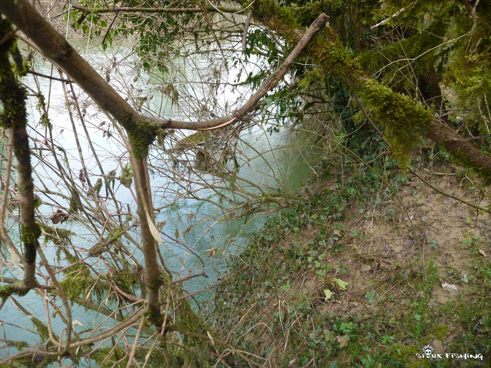 Poste à truite encombré de la Haute rivière d'Ain