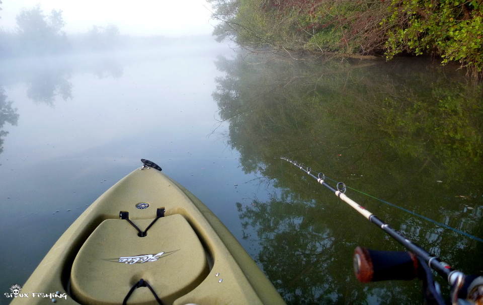 pêche en kayak sur la Seille
