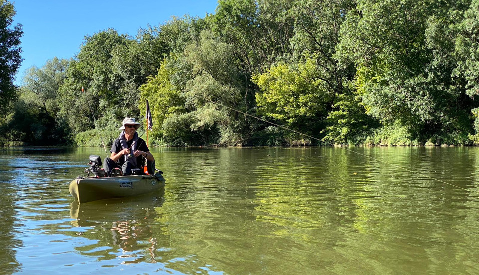 Pêche en kayak en Seille