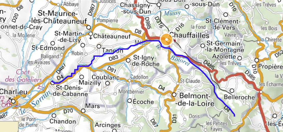 Carte de localisation du Botoret